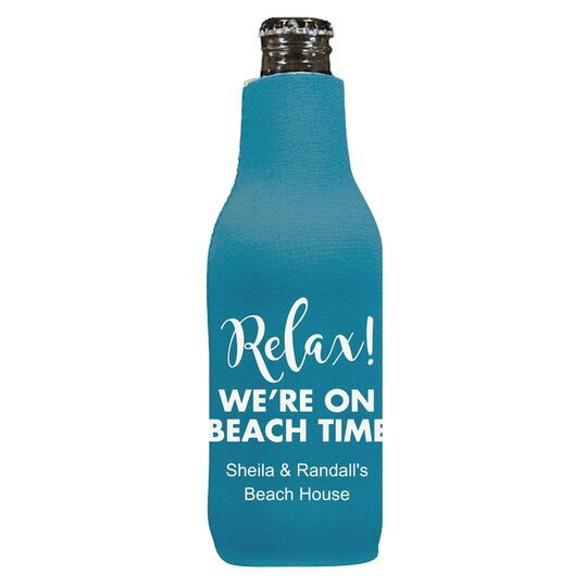 Relax We're on Beach Time Bottle Huggers